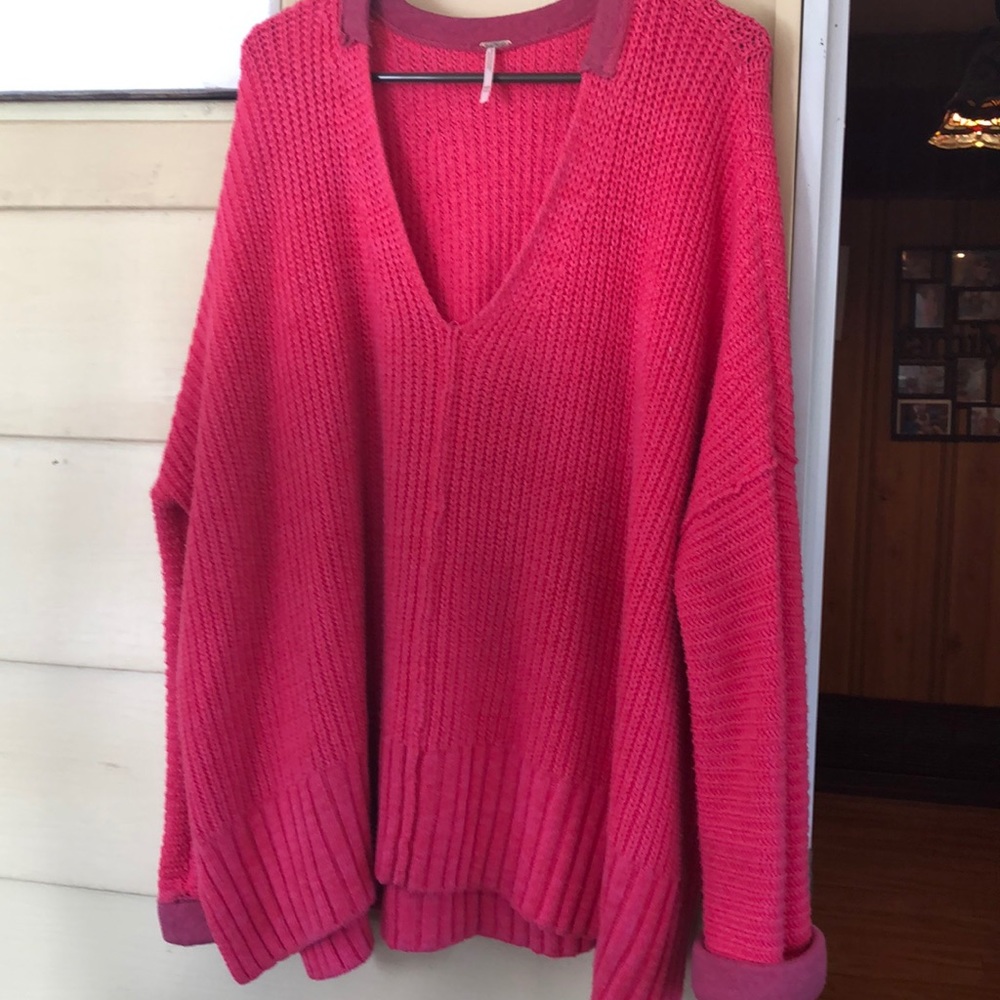 Free people hot pink oversized